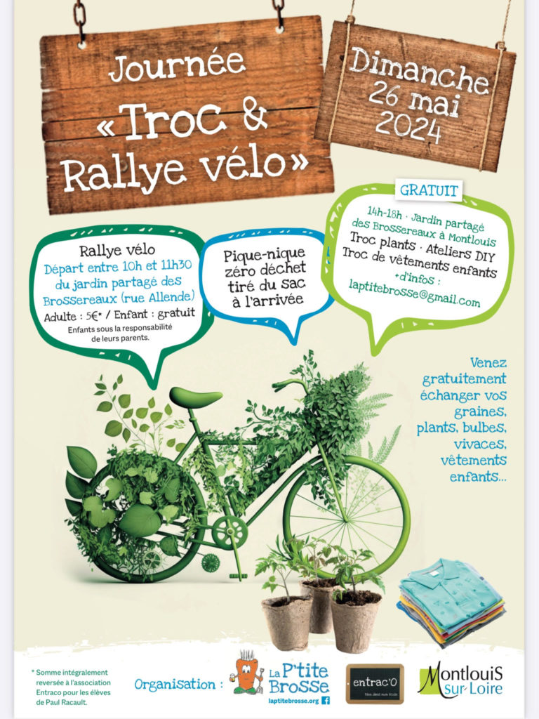 Rallye vélo, Trocs plants et vêtements le 26 mai 2024 (2e édition)