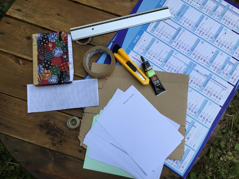 Ateliers confection de carnet recyclé