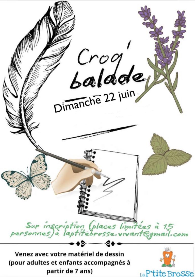 Croq’balade reportée au dimanche 22 juin 9h30-11h30. RDV devant l’église de Montlouis