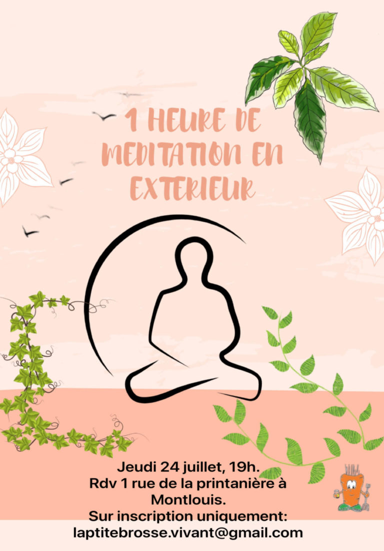 Une heure de méditation en extérieur, jeudi 24 juillet