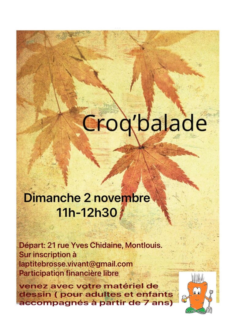 Croq balade d’automne, le 2 novembre 11h-12h30